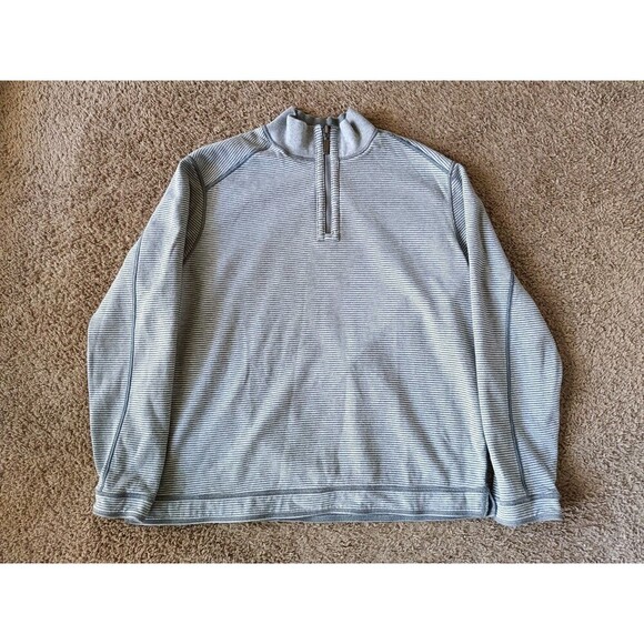 Tommy Bahama Other - Tommy Bahama Half Zip Pullover Sweatshirt Men's Medium Reversible Grey